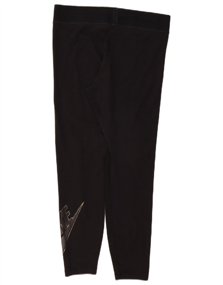 NIKE Leggings graphiques pour femmes UK 18 XL Coton noir