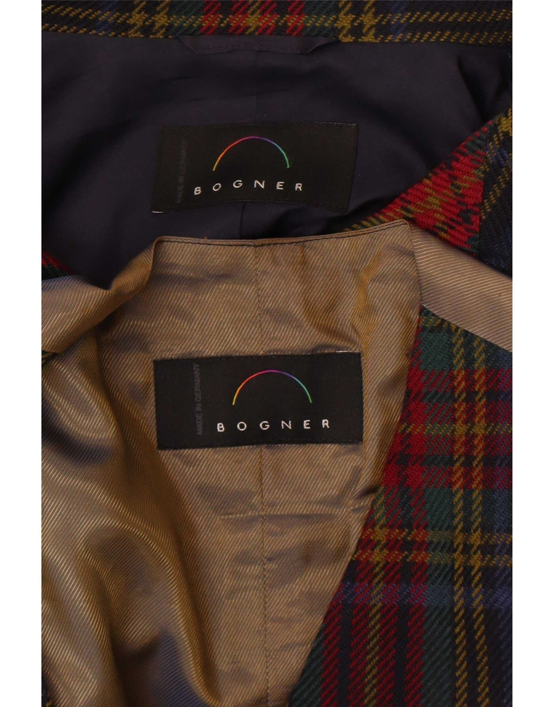 Bogner Ensemble 2 pièces 4 boutons pour femme UK 16 Grand carreaux multicolores