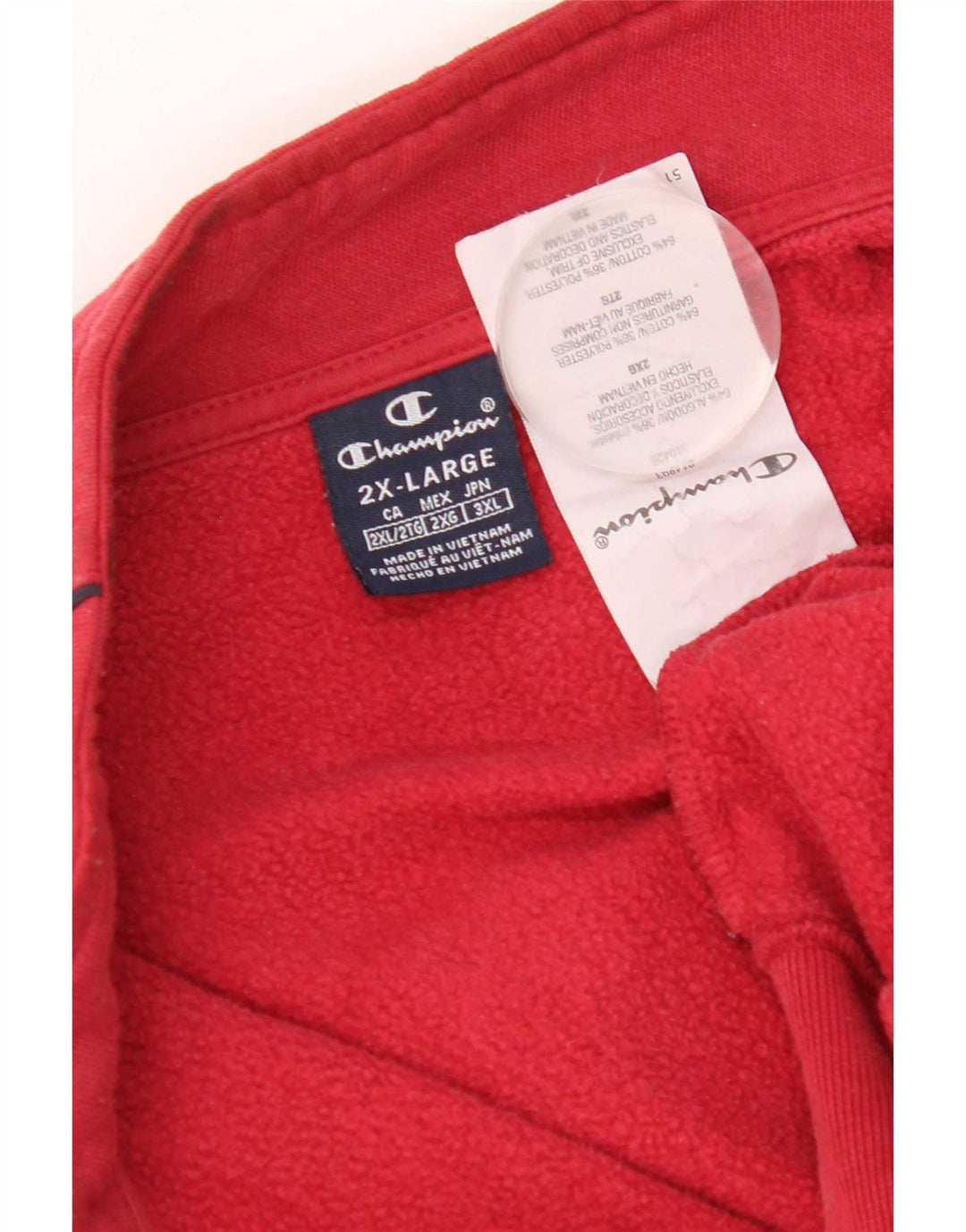 Champion Veste de survêtement pour homme 2XL Rouge Coton
