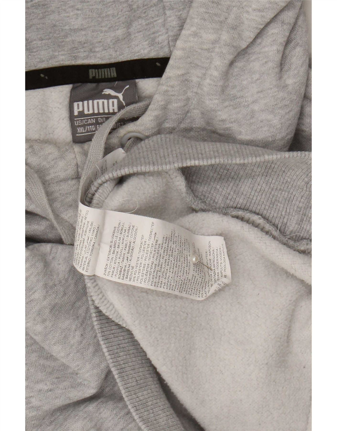 Puma Pull à capuche pour homme 2XL Gris Coton