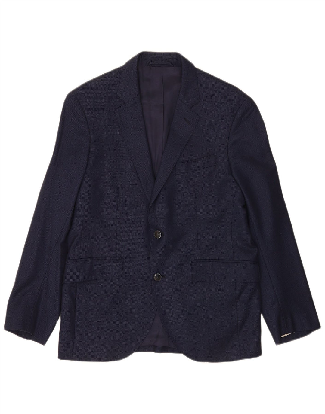 Hackett Veste Blazer 2 Boutons Homme UK 40 Grande Laine Bleu Marine