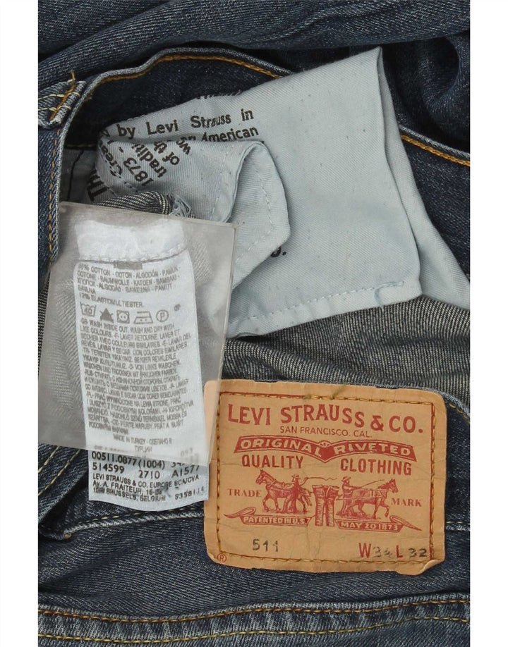 Levi's Jean Slim 511 Femme W34 L32 Bleu Coton