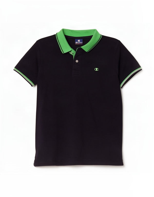 Champion Polo Rugby Homme Coton Rayé Bleu Marine Moyen