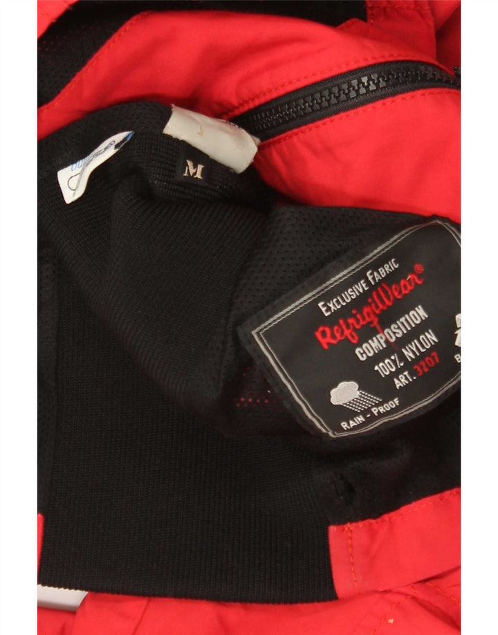 Refrigiwear Veste Bomber Homme UK 38 Nylon Colorblock Rouge Moyen