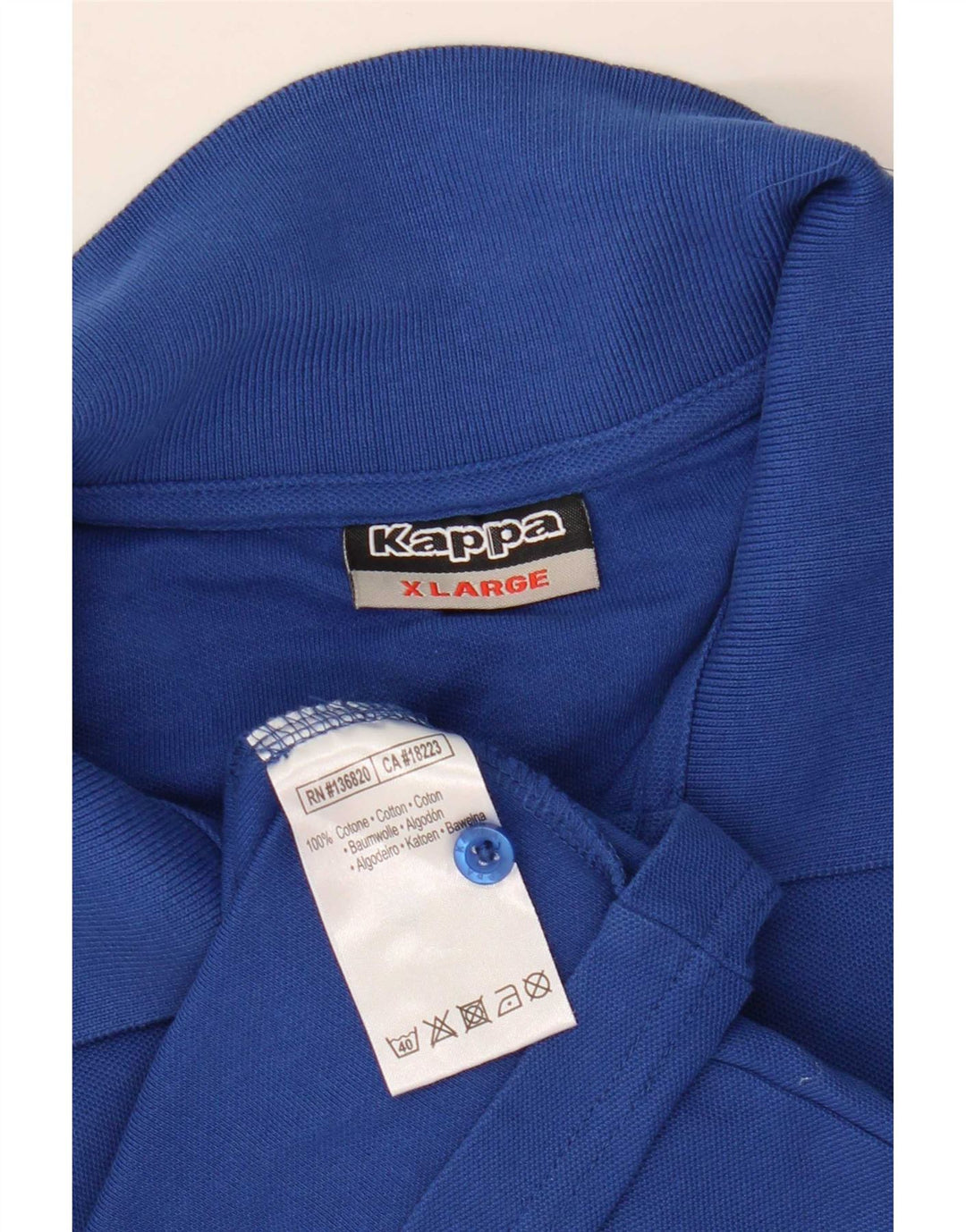 Kappa Polo Homme XL Bleu Coton