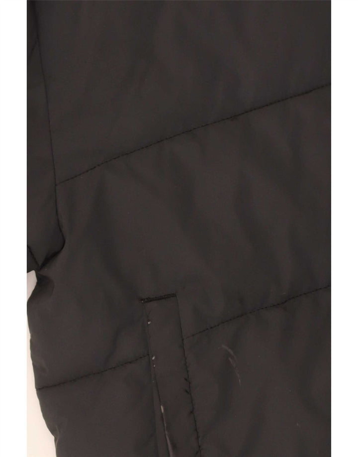 Ellesse Veste matelassée surdimensionnée à capuche pour femme UK 8 Small Nylon noir