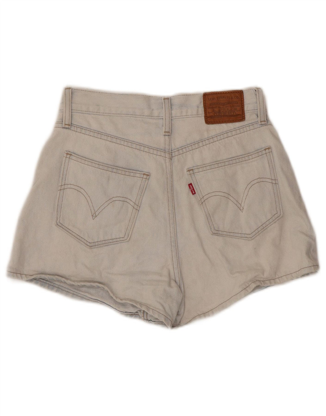 LEVI'S Short en Jean Taille Haute Femme W25 XS Bleu Coton