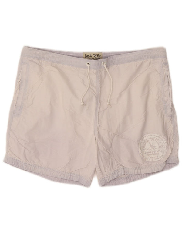 Jack Wills Short de bain graphique pour homme Petit coton bleu