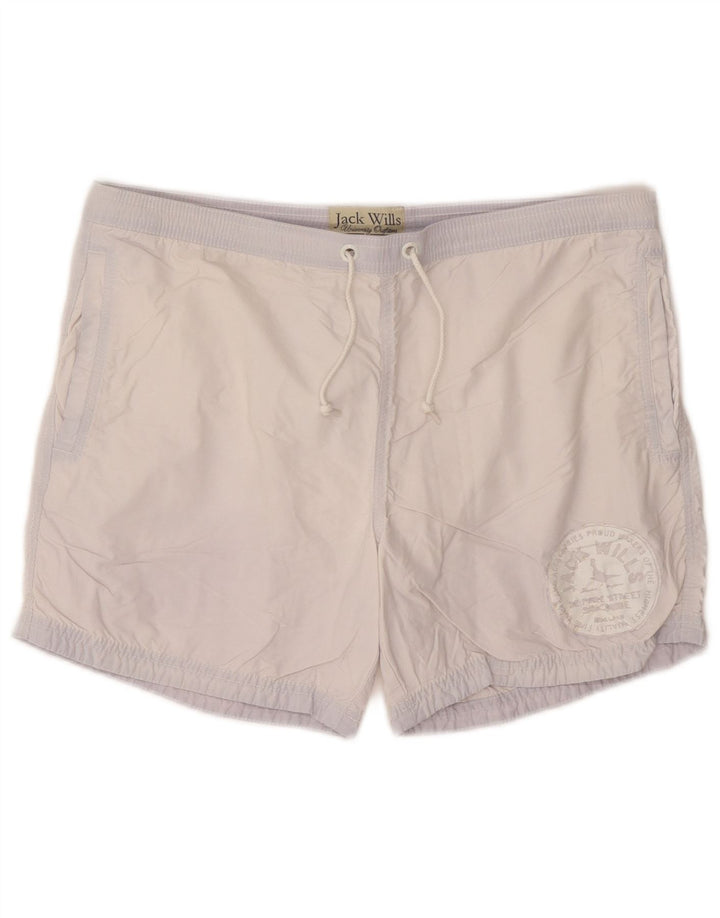 Jack Wills Short de bain graphique pour homme Petit coton bleu