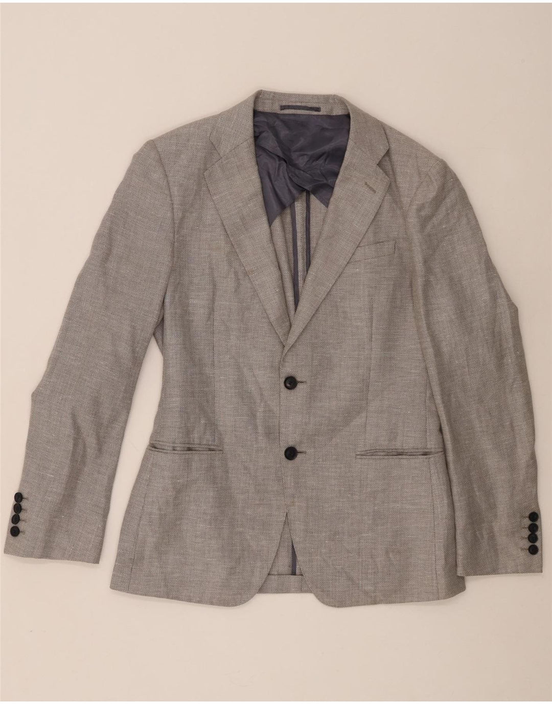 Reiss Veste Blazer 2 Boutons Homme UK 38 Laine Gris Moyen