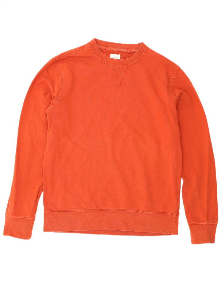 Marks & Spencer Sweat-Shirt Homme Orange Moyen Coton