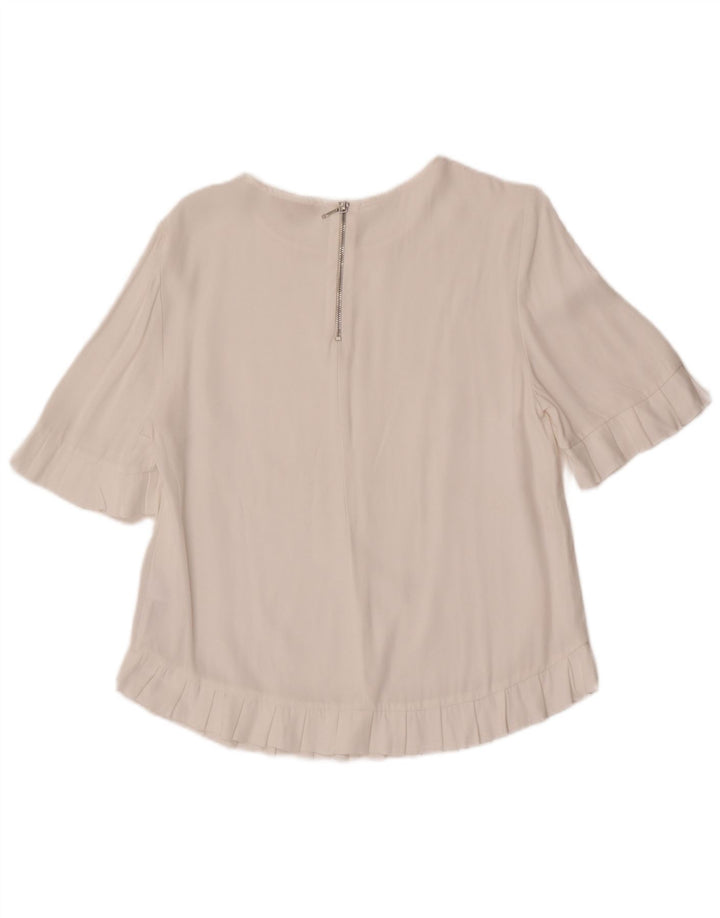 Phase Eight Chemisier Femme Top UK 12 Medium White Viscose