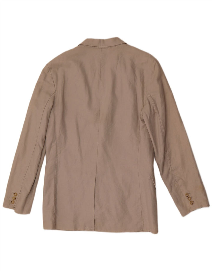 Gap Veste Blazer 2 Boutons Homme UK 38 Lin Gris Moyen
