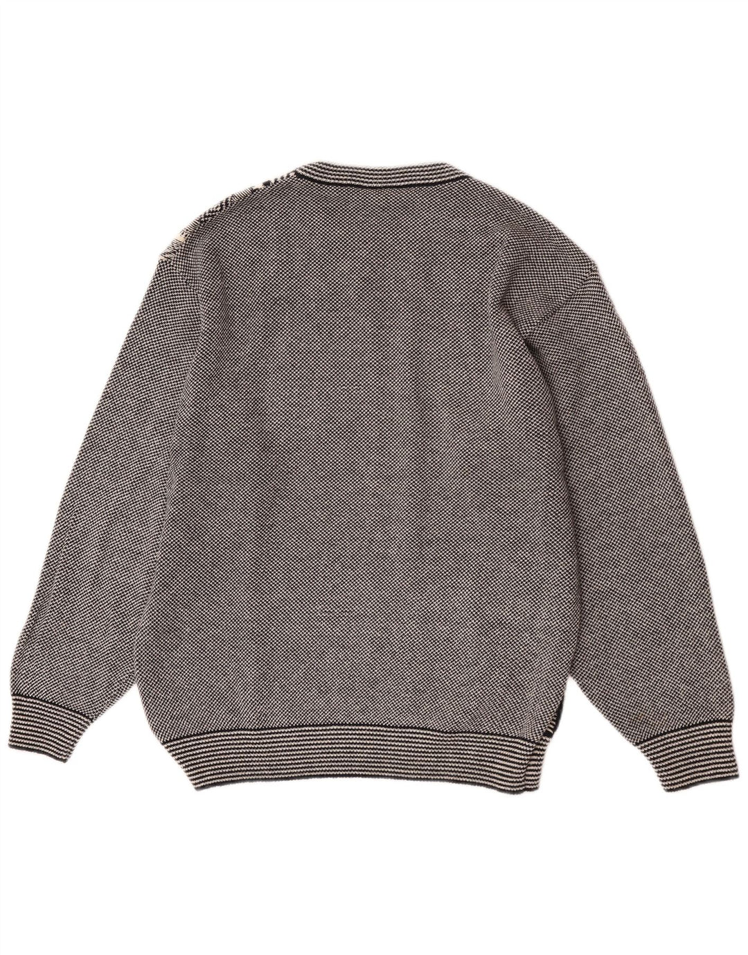 GARDEUR Pull Col Rond Homme IT 48 Gris Moyen Géométrique Coton