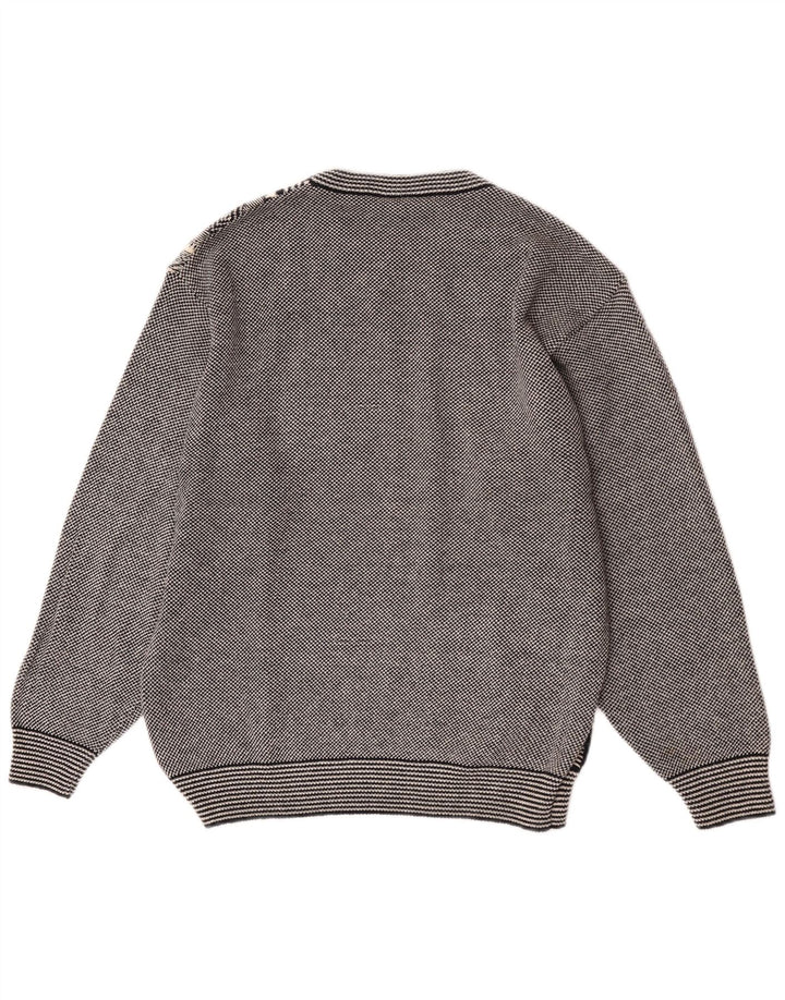 GARDEUR Pull Col Rond Homme IT 48 Gris Moyen Géométrique Coton