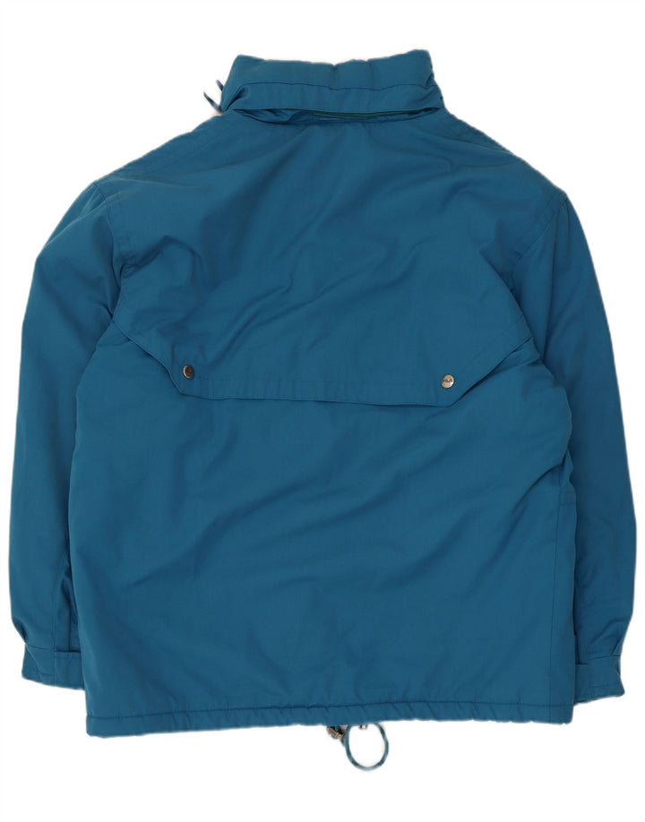 Fila Veste coupe-vent à capuche pour homme UK 40 Large Bleu Polyester