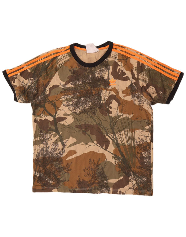 Adidas T-Shirt Homme Top Large Multicolore Camouflage Coton