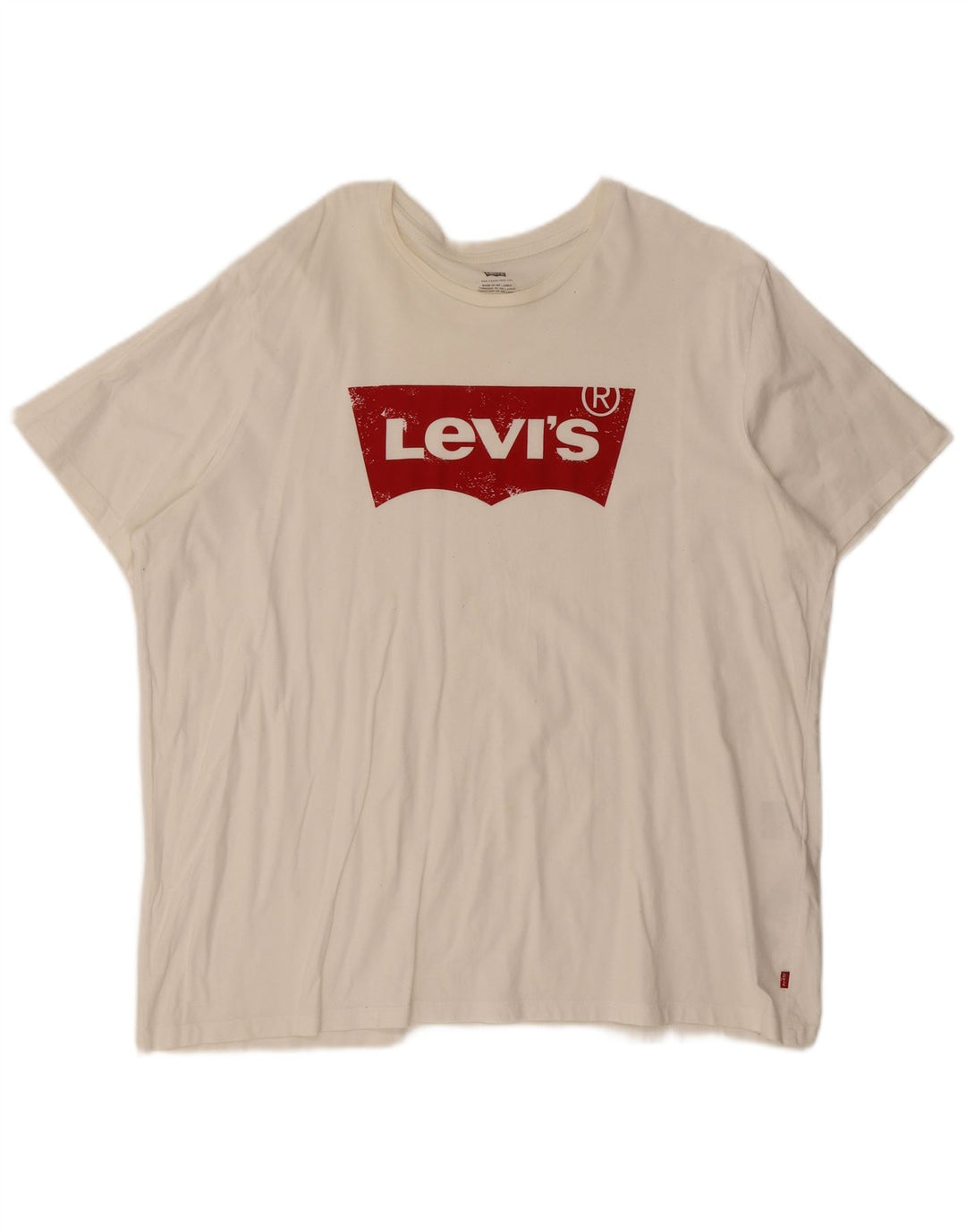 Levi's T-Shirt Graphique Top 2XL Homme Blanc Coton