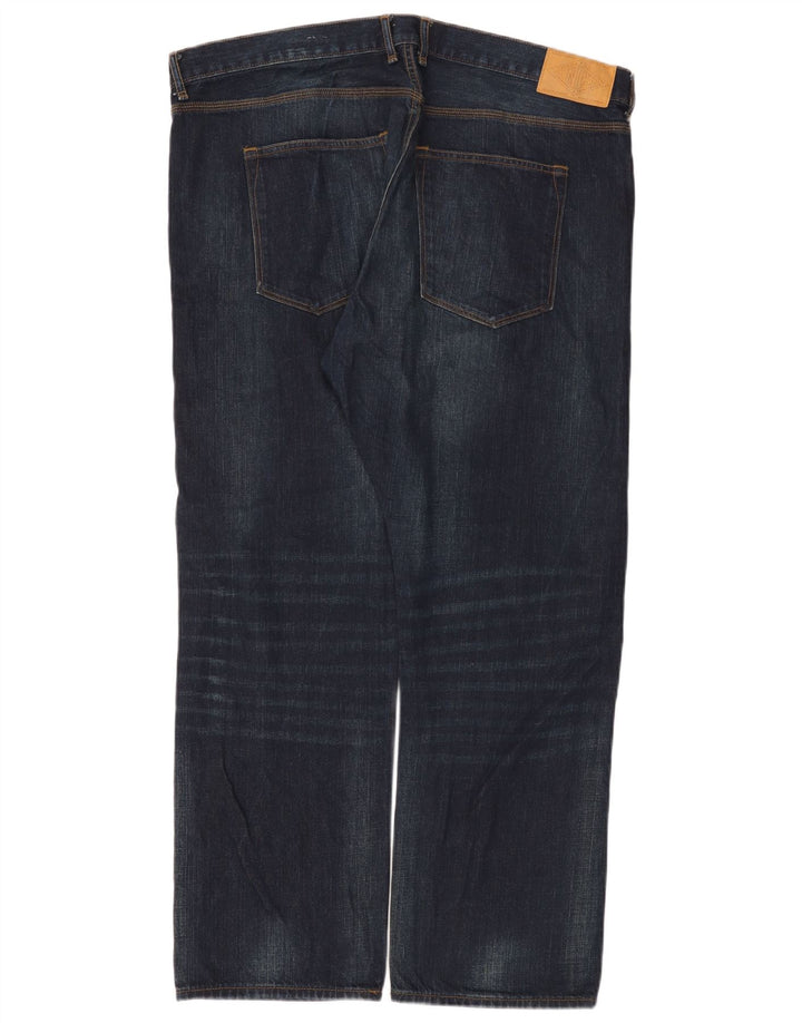 Marks & Spencer Jean droit décontracté W42 L29 bleu marine en coton pour homme