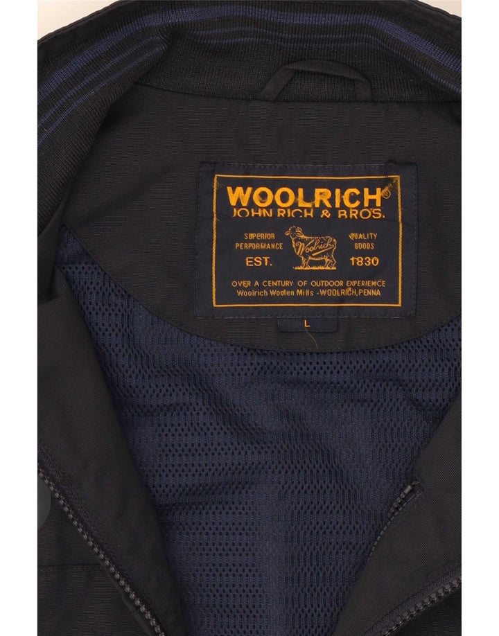 Woolrich Veste de survêtement sans manches graphique pour hommes, grande taille, bleu marine