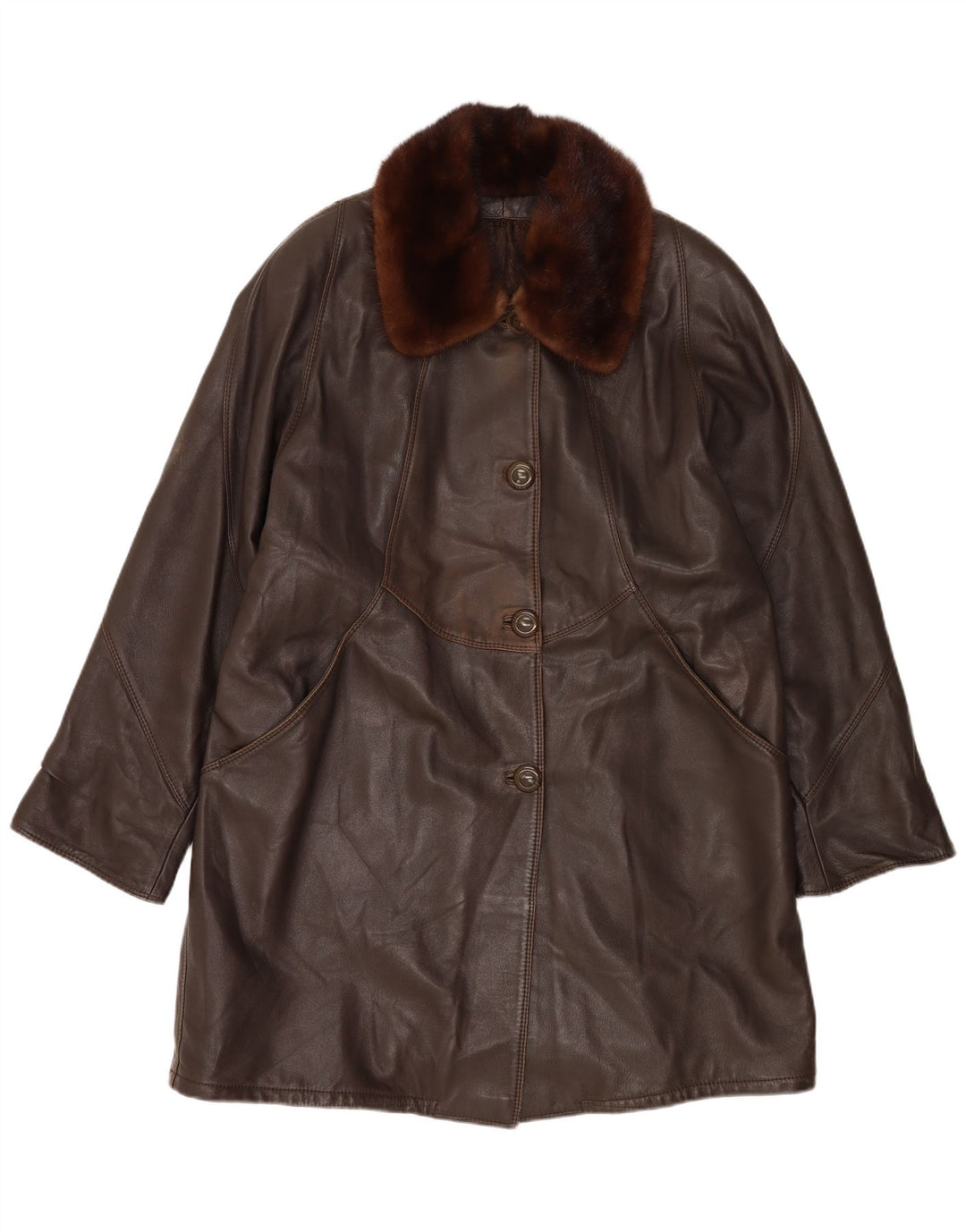 pardessus femme vintage UK 18 XL Marron