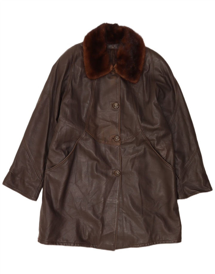 pardessus femme vintage UK 18 XL Marron