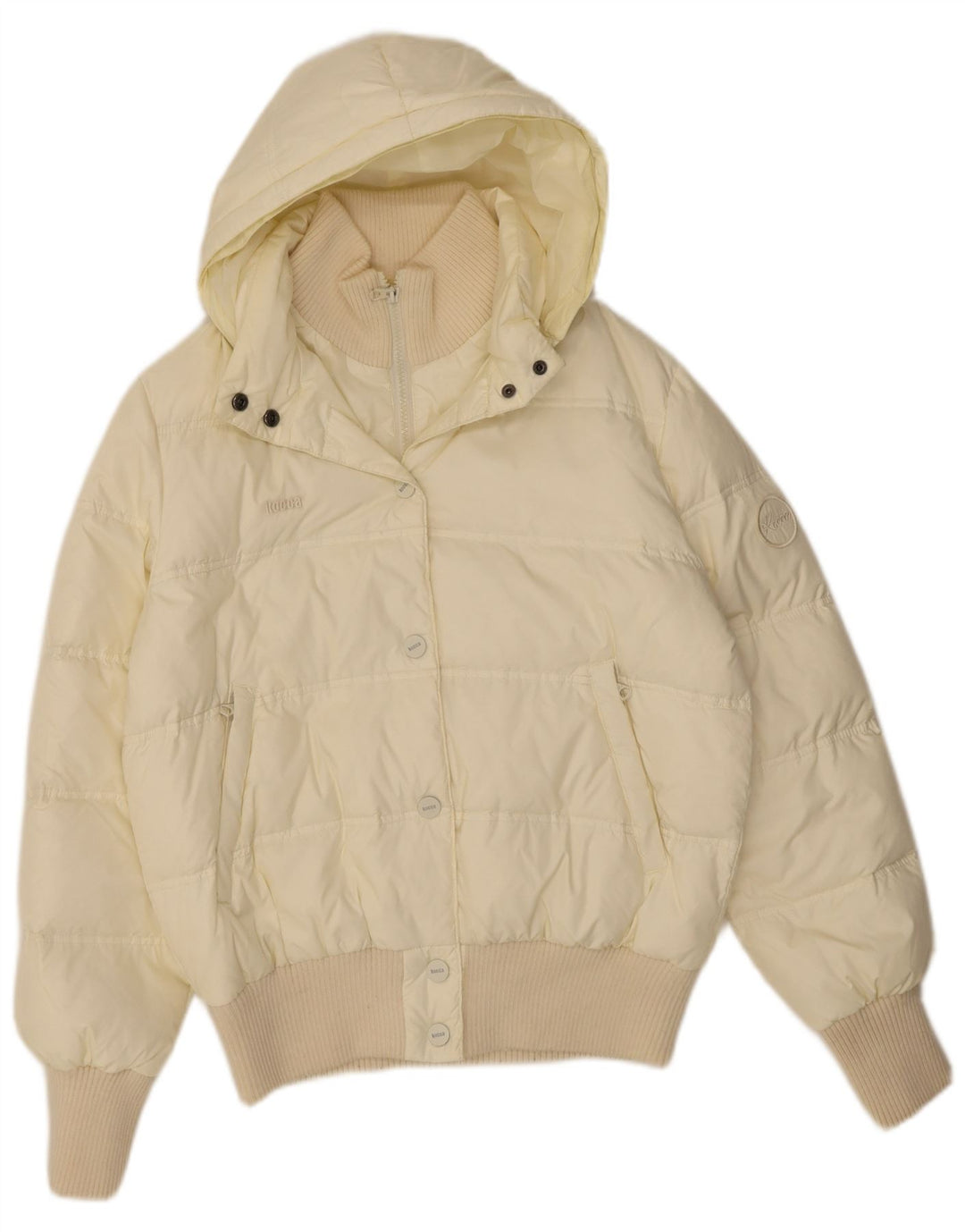 KOCCA Veste matelassée à capuche pour femme UK 18 XL Off White Polyamide