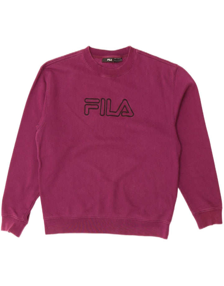 FILA Mens Graphic Sweatshirt Jumper Medium Purple Cotton