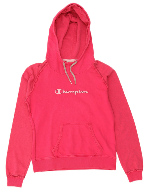 Champion Pull à capuche graphique Rochester pour femme UK 16 Large Rose Coton