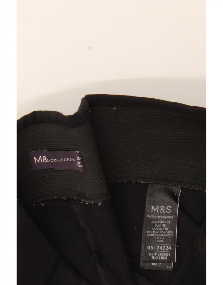 MARKS & SPENCER Leggings Femme UK 44 Large Noir Viscose