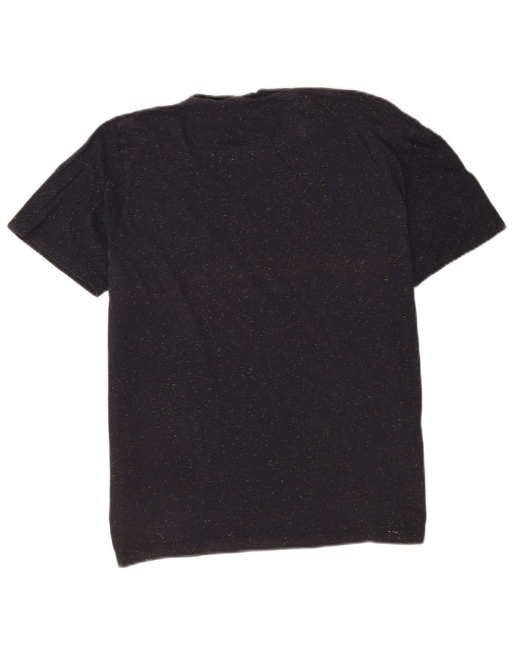 Cos T-Shirt Homme Top Bleu Marine Moucheté Coton