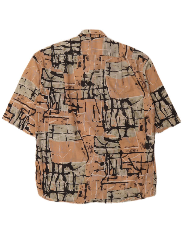 Chemise à manches courtes à motif abstrait pour hommes Vintage grande multicolore