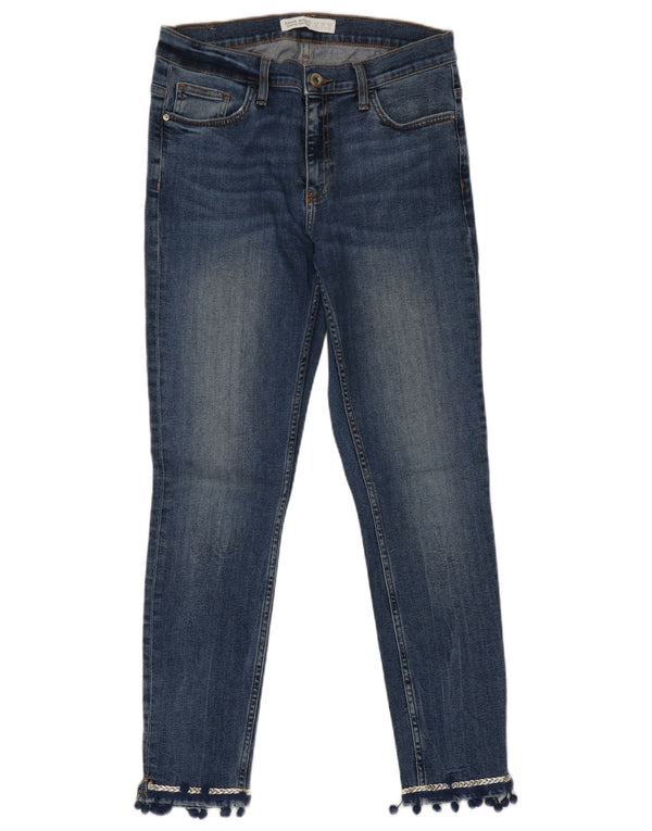 Zara Femme Jean Slim EU 38 Petit W28 L27 Bleu Coton