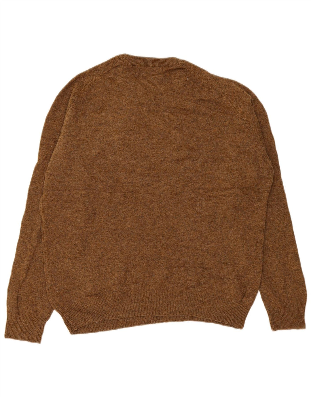 Marks & Spencer Pull Col Rond Homme Marron Moyen Laine d'Agneau
