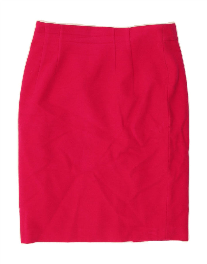 LAUREL Womens Pencil Skirt EU 40 Medium W32 Pink Wool Vintage Laurel and Second-Hand Laurel from Messina Hembry 