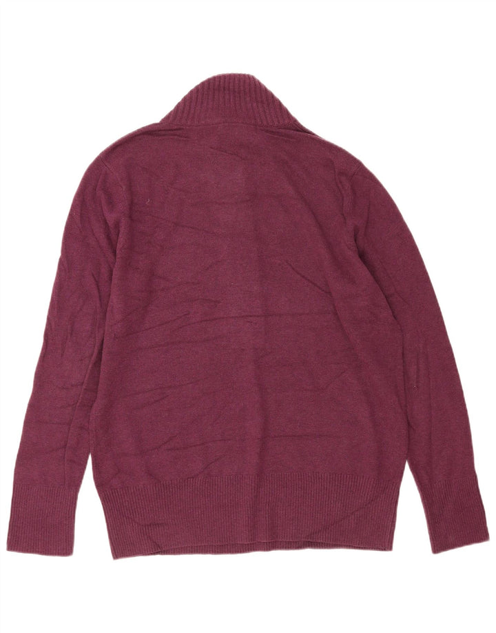 Eddie Bauer Pull à col boutonné pour femme XL en coton bordeaux