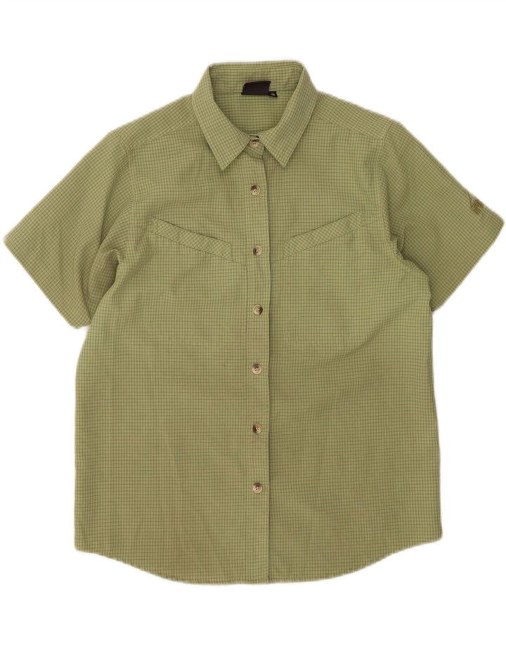 MC Kinley Chemise à manches courtes pour femme EU 38 Polyester à carreaux vert moyen