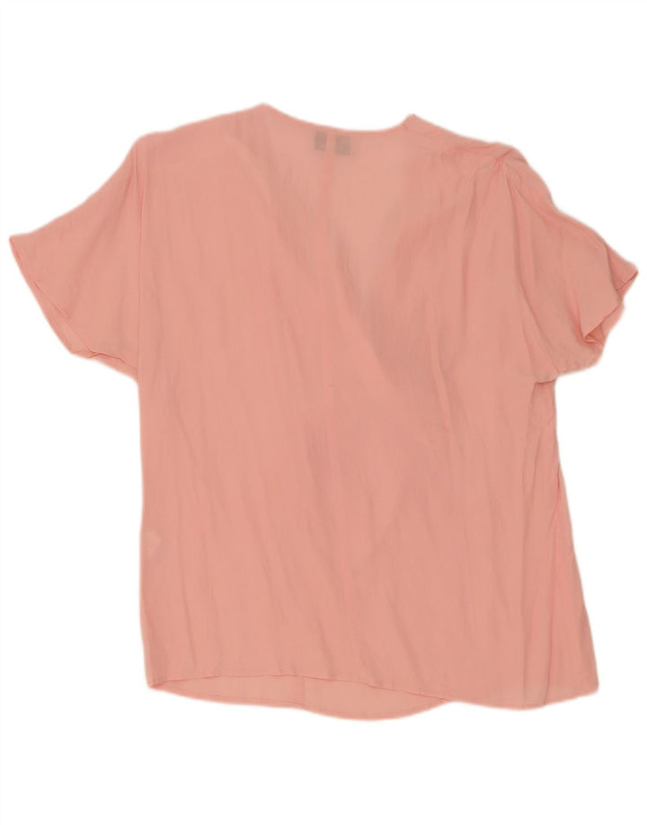 Blouse Femme Vintage Top IT 46 Grand Acétate Rose