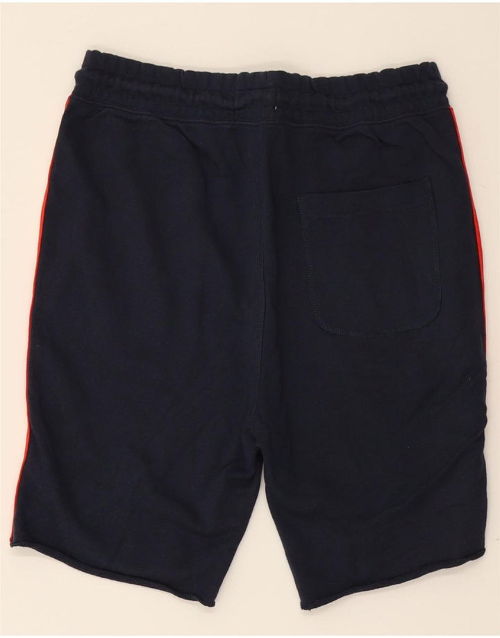 JACK & JONES Mens Sport Shorts Medium Navy Blue Colourblock Cotton Vintage Jack & Jones and Second-Hand Jack & Jones from Messina Hembry 