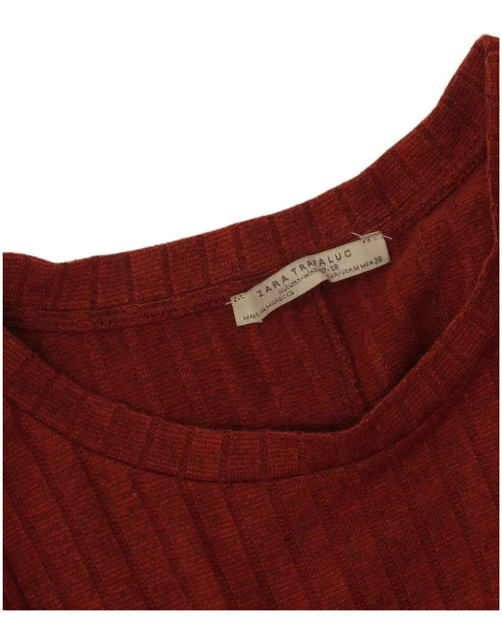 Zara Femme Trafaluc Tunique Oversize Asymétrique UK 14 Marron Moyen