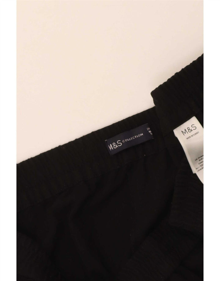 Marks & Spencer Pantalon de survêtement court pour femme UK 24 4XL Noir Polyester