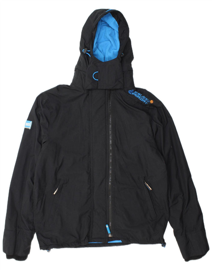 Superdry Veste coupe-vent graphique pour femme UK 16 Large Noir