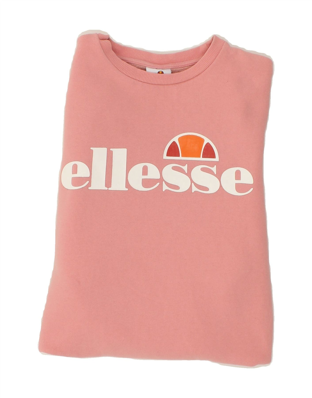 ELLESSE Womens Graphic Sweatshirt Jumper UK 8 Small Pink Cotton Vintage Ellesse and Second-Hand Ellesse from Messina Hembry 