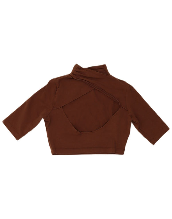 Puma Haut court pour femme UK 10 Small Marron Coton