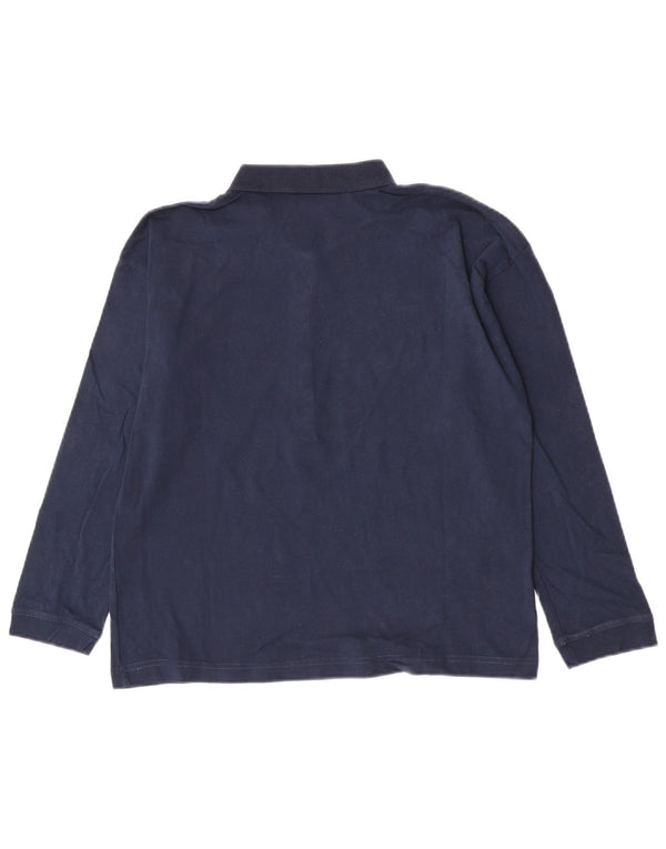 Crew Clothing Polo à manches longues pour femme UK 12 Bleu marine moyen