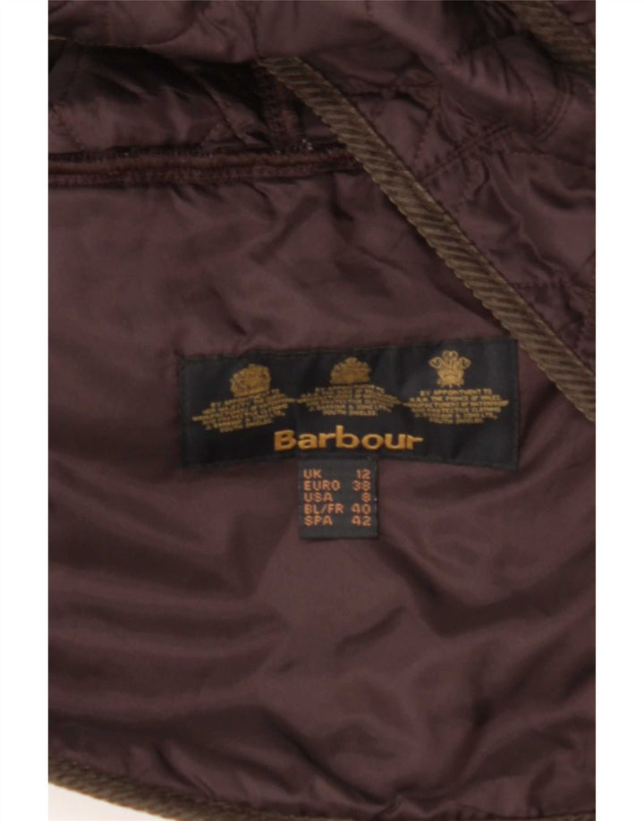Barbour Veste matelassée pour femme UK 12 Marron moyen Polyamide