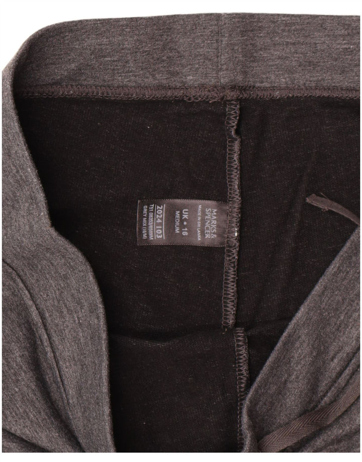 Marks & Spencer Pantalon de survêtement pour femme UK 16 Large Gris Coton