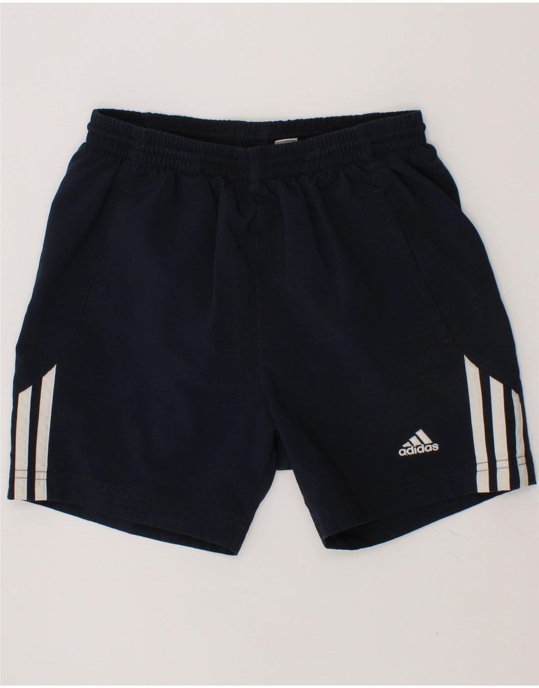 ADIDAS Boys Sport Shorts 9-10 Years Navy Blue Polyester Vintage Adidas and Second-Hand Adidas from Messina Hembry 