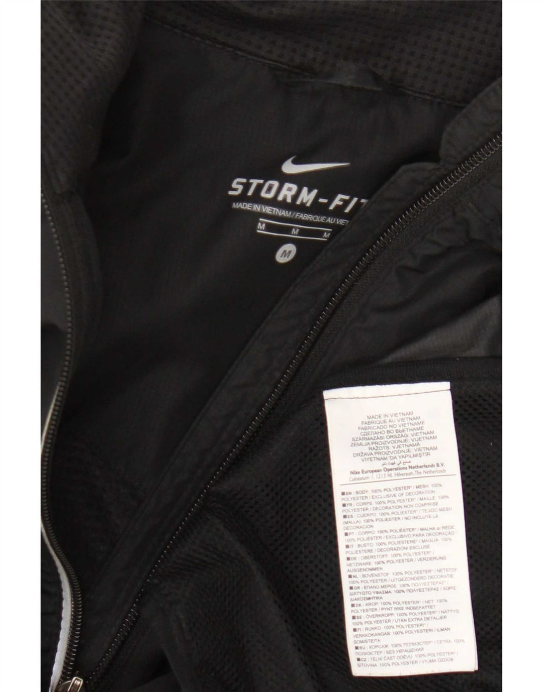 Veste de survêtement Nike Storm-Fit pour femme UK 12 Noir moyen Polyester