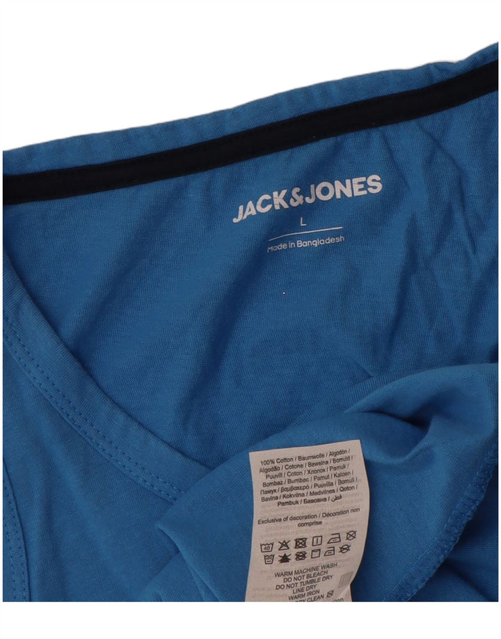 Jack & Jones Débardeur Graphique Homme Grand Bleu Coton